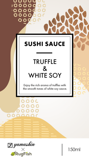 Take your sushi to the next level with this versatile white soy and French truffle sushi sauce from Japan. NVMAD and Yamashin have collaborated to create this unique seasoning that enhances the sushi experience and a whole world of other cuisine with the rich aroma of truffles and smooth tones of white soy sauce.